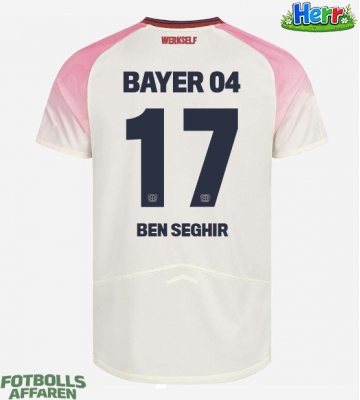 Bayer Leverkusen Eliesse Ben Seghir #17 Bortatröja 2025-26 Kortärmad